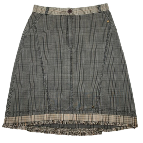 SOLOLA Brown Plaid Skirt size 38 - Picture 1 of 10